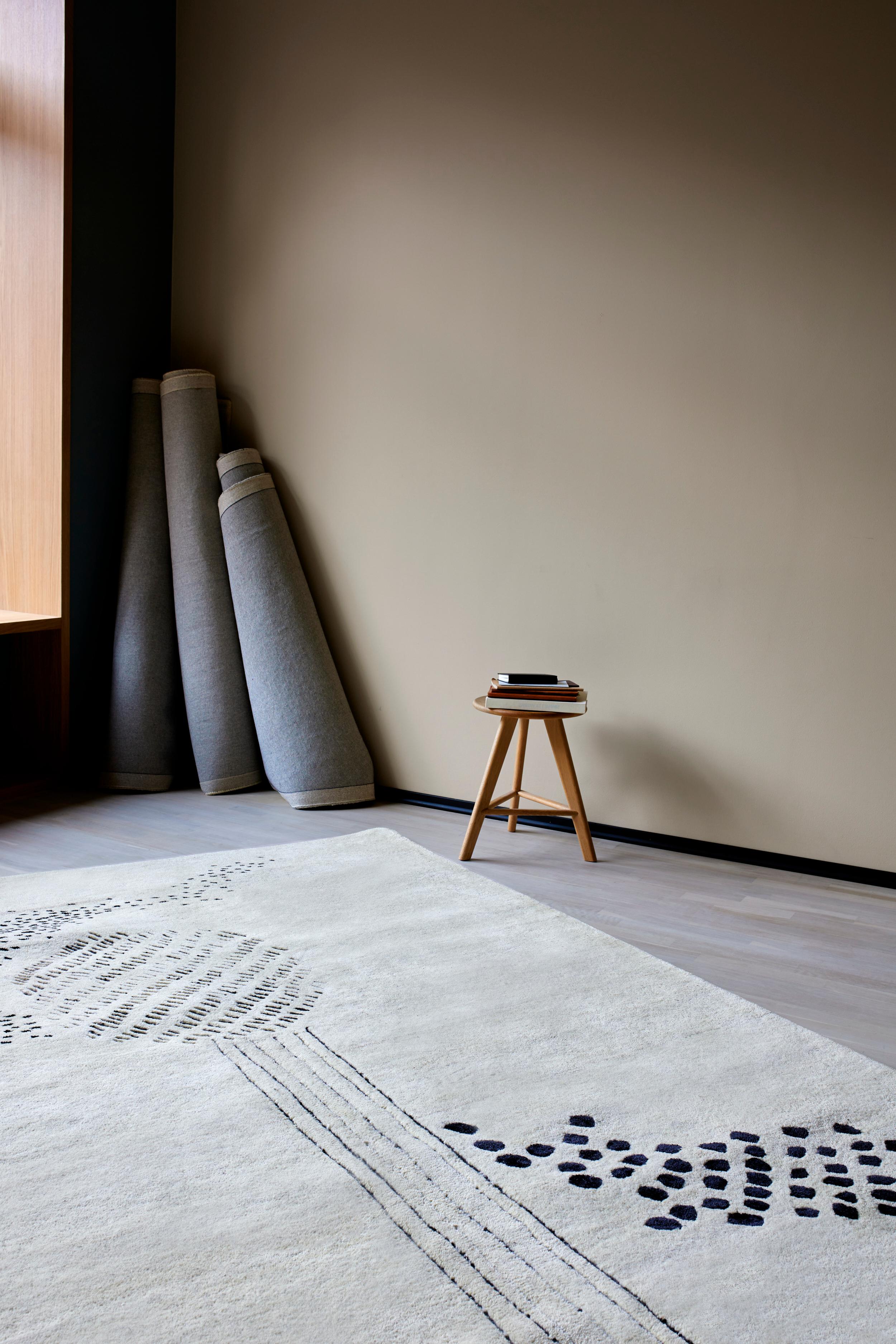 Pli Rug by Volver Studios
Dimensions: W 250 x L 350 cm.
Materials: Wool and bamboo.

Available in seven size options: 90 x 240 cm, 140 x 200 cm, 170 x 240 cm, 200 x 300 cm, 250 x 350 cm, 300 x 400 cm, and 350 x 450 cm. Also available in custom