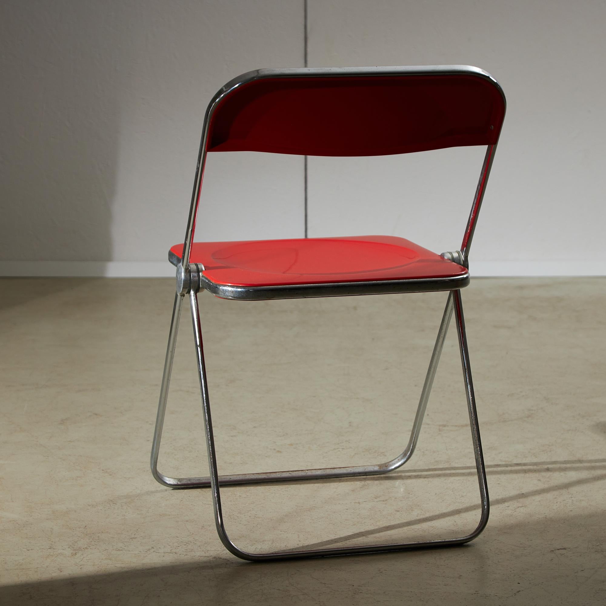 Plia-Stuhl von Giancarlo Piretti für Anonima Castelli, 1967 (Mitte des 20. Jahrhunderts) im Angebot