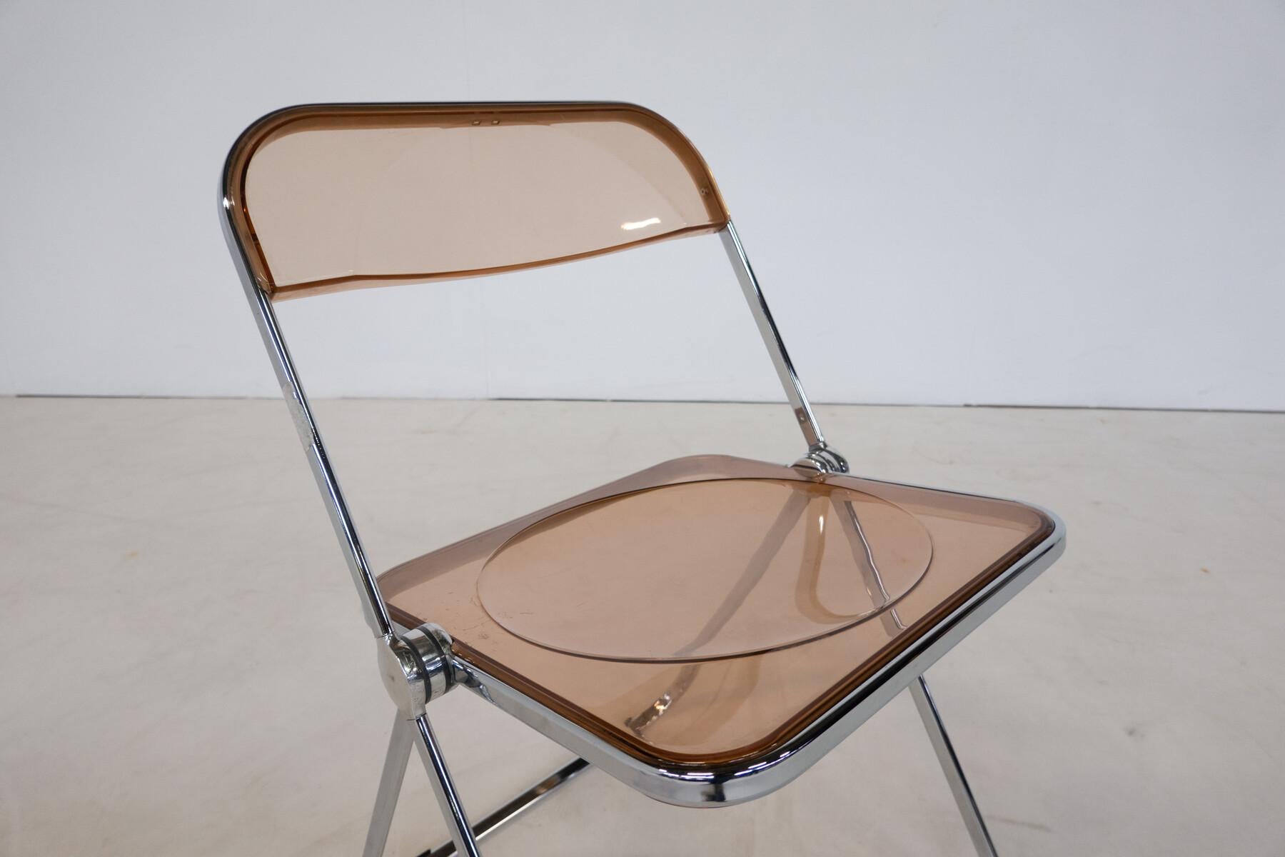 Aluminum Plia Chair by Giancarlo Piretti for Anonima Castelli, Italy, 1967 For Sale