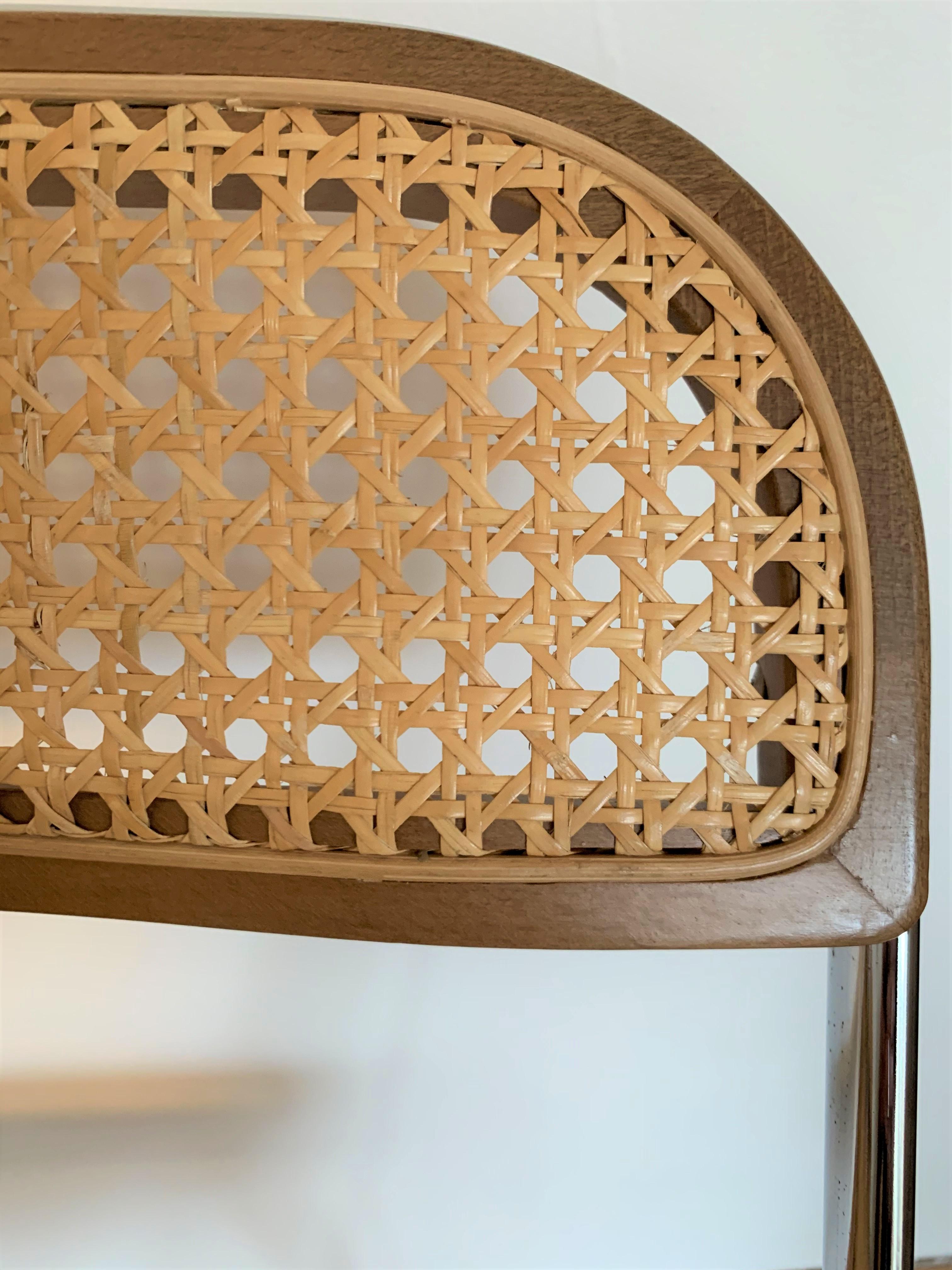 Mid-20th Century 20th Century Vintage Rattan Plia Chairs by Giancarlo Piretti for Castelli