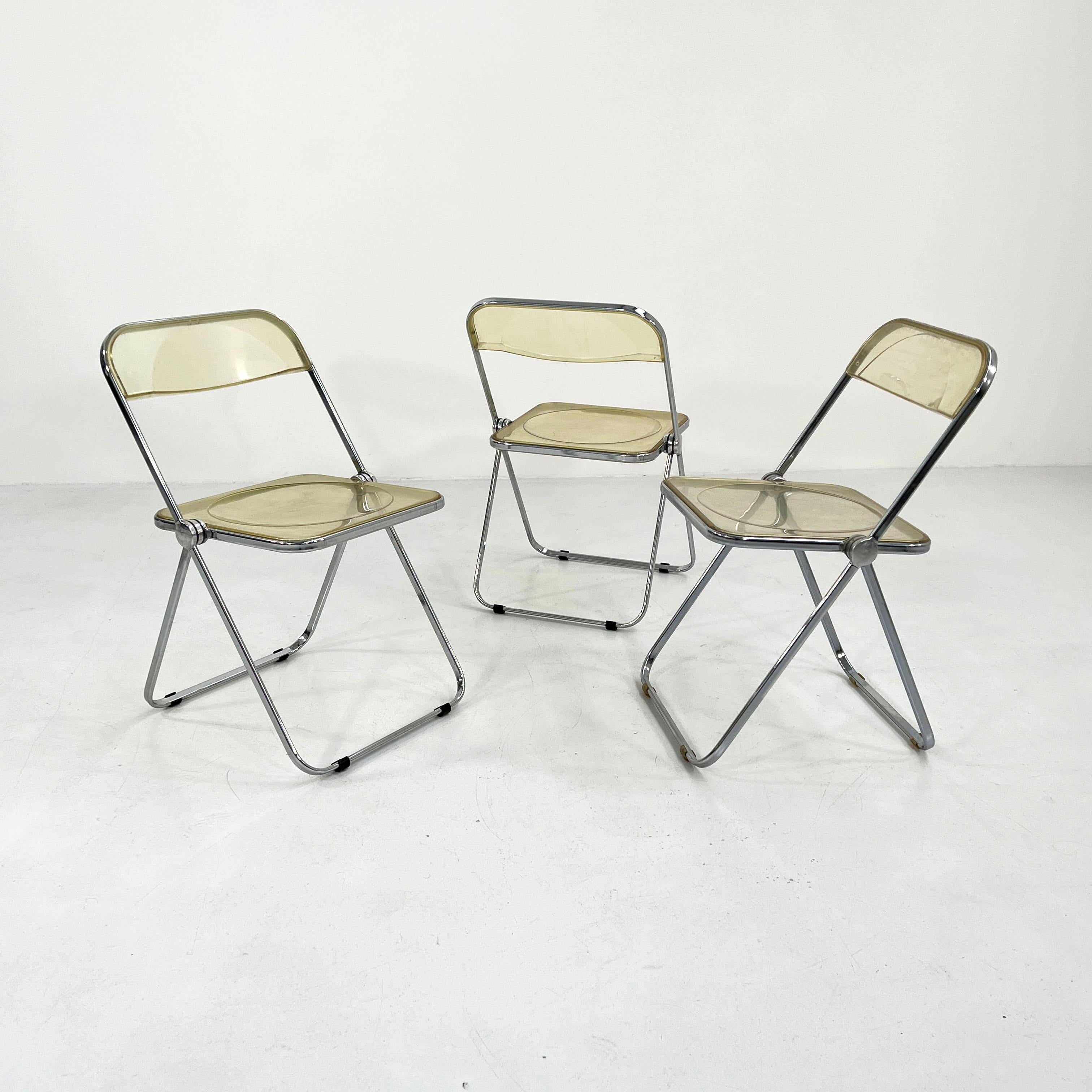 Mid-Century Modern Plia Folding Chair by Giancarlo Piretti for Anonima Castelli, 1960s
