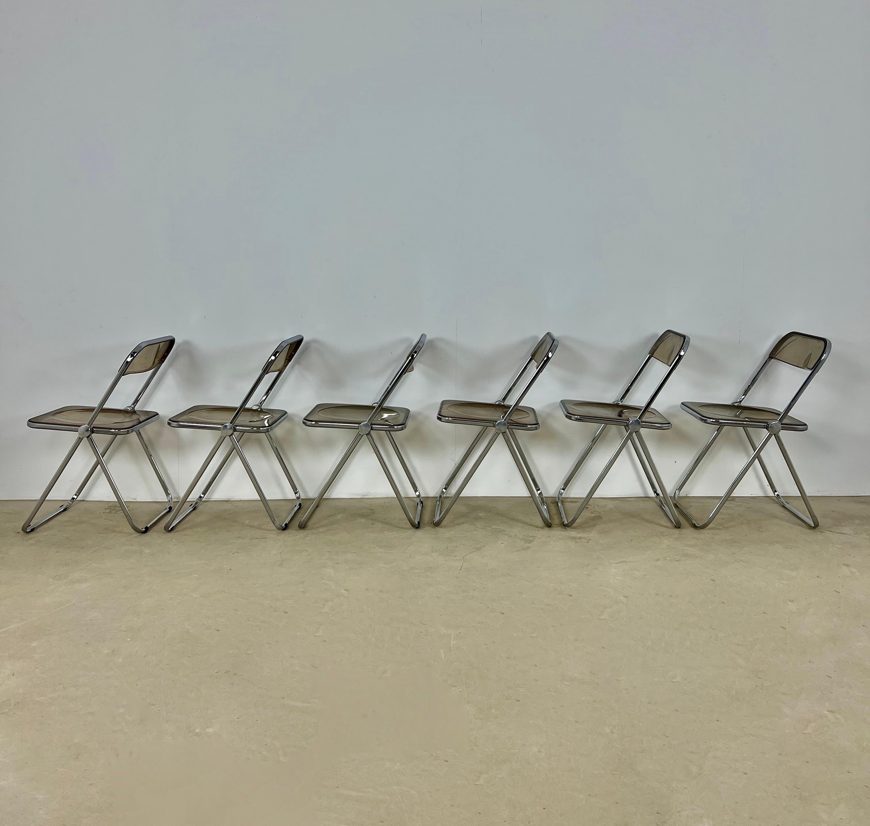 Plia Folding Chair by Giancarlo Piretti for Castelli, 1970s Set 6 1