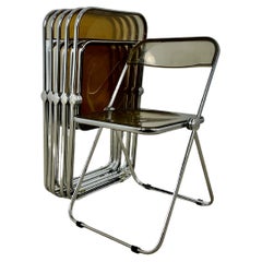 Plia Folding Chair by Giancarlo Piretti for Castelli, 1970s Set 6
