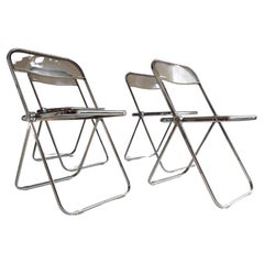 Plia Folding Chairs by Giancarlo Piretti for Castelli 60/70s Set of 4