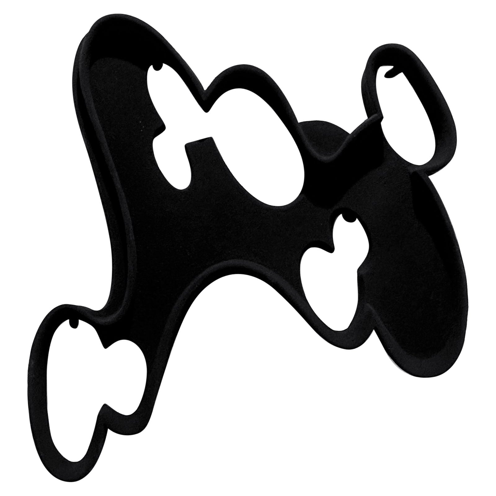 Objeto decorativo flexible de cerámica esmaltada negra by Ain Choi