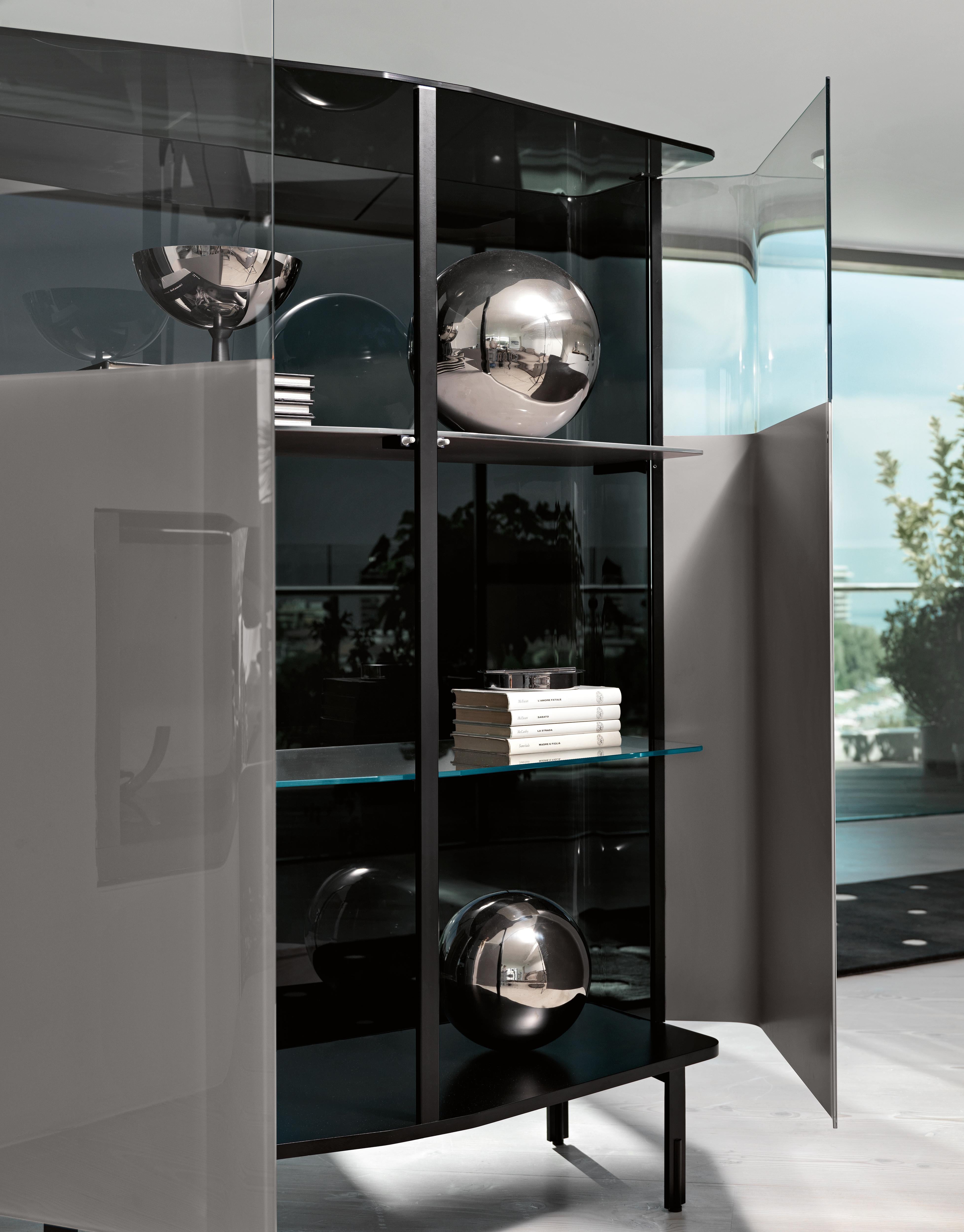Modern Plie Cabinet in Powder Grey by Studio Klass for Fiam For Sale