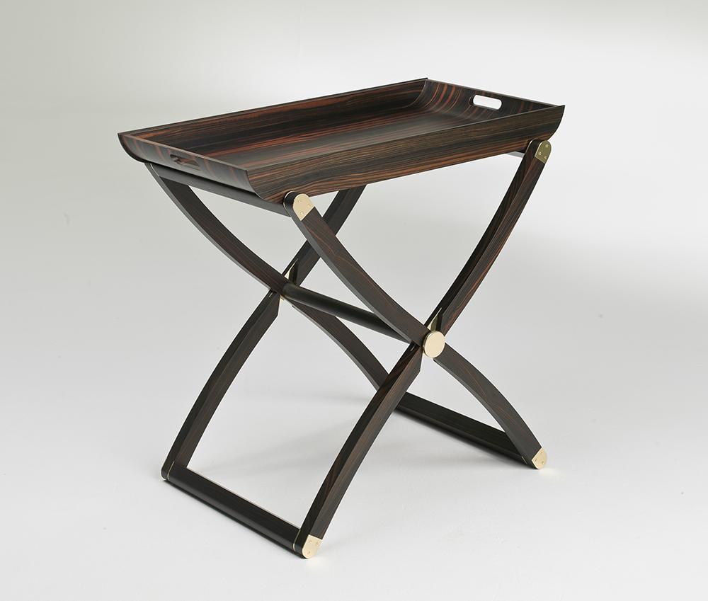 Italian Plie Ebony Folding Coffee Table contemporary design by Giordano Viganò For Sale