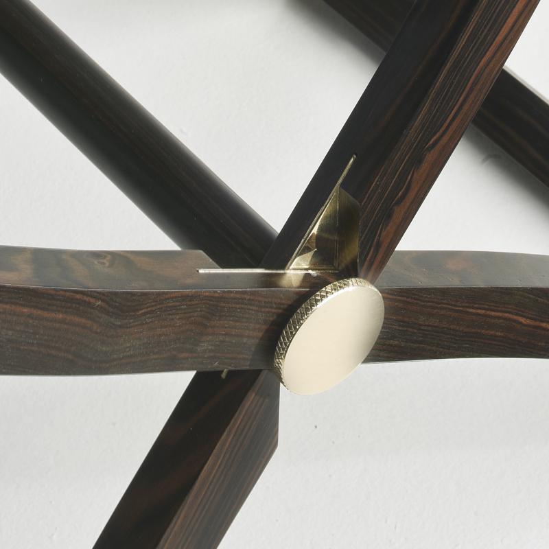 Contemporary Plie Ebony Folding Coffee Table contemporary design by Giordano Viganò For Sale