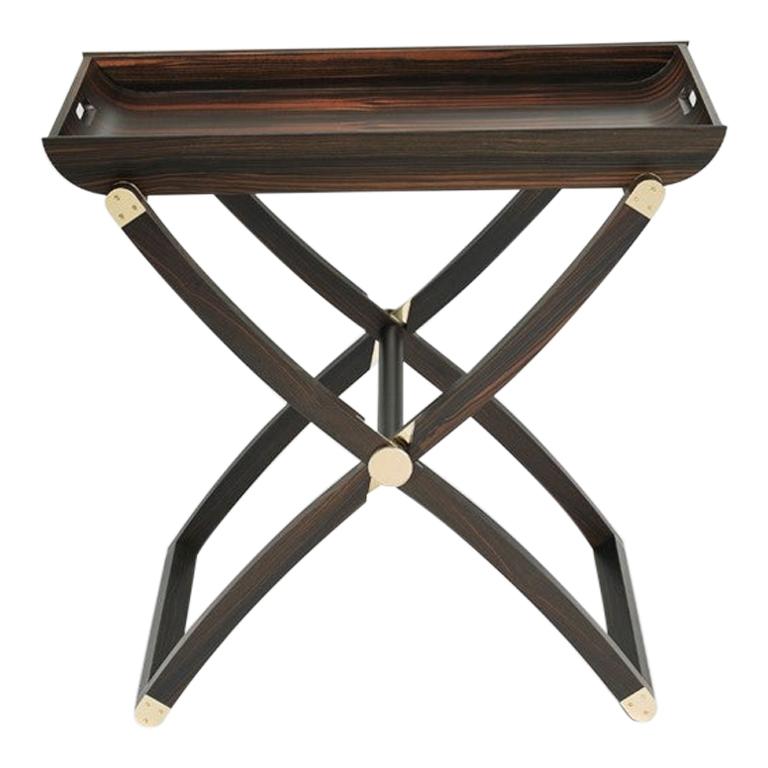 Plie Ebony Folding Coffee Table contemporary design by Giordano Viganò For Sale