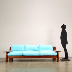 Plinio 3 Seater Sofa Oak, Italy, 1980s