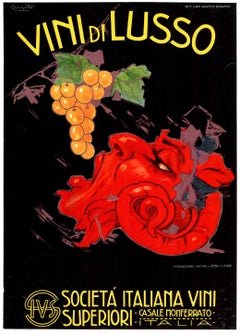 Italienisches Vintage-Poster, Vini di Lusso, Wein, Vini di Lusso 1922