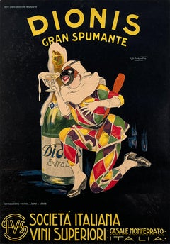 Italienisches Vintage-Poster im Vintage-Stil für funkelndes Wein – Dionis von Codognato