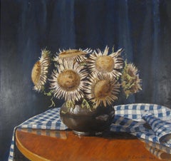 Still life with Swiss Thistles