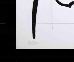 Composition abstraite - Lithographie originale de Plinio Mesciulam - 1973