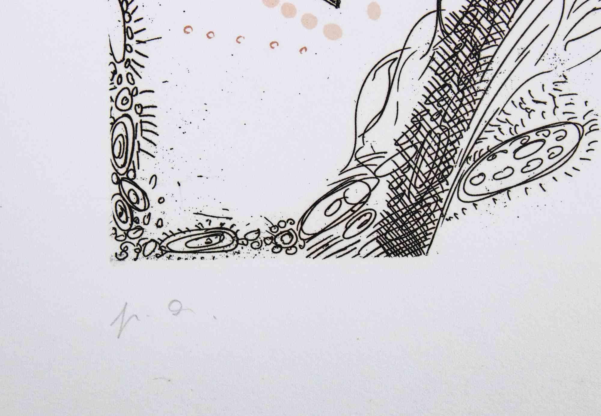 Abstract Composition - Original Lithograph by Plinio Mesciulam - 1973 For Sale 3