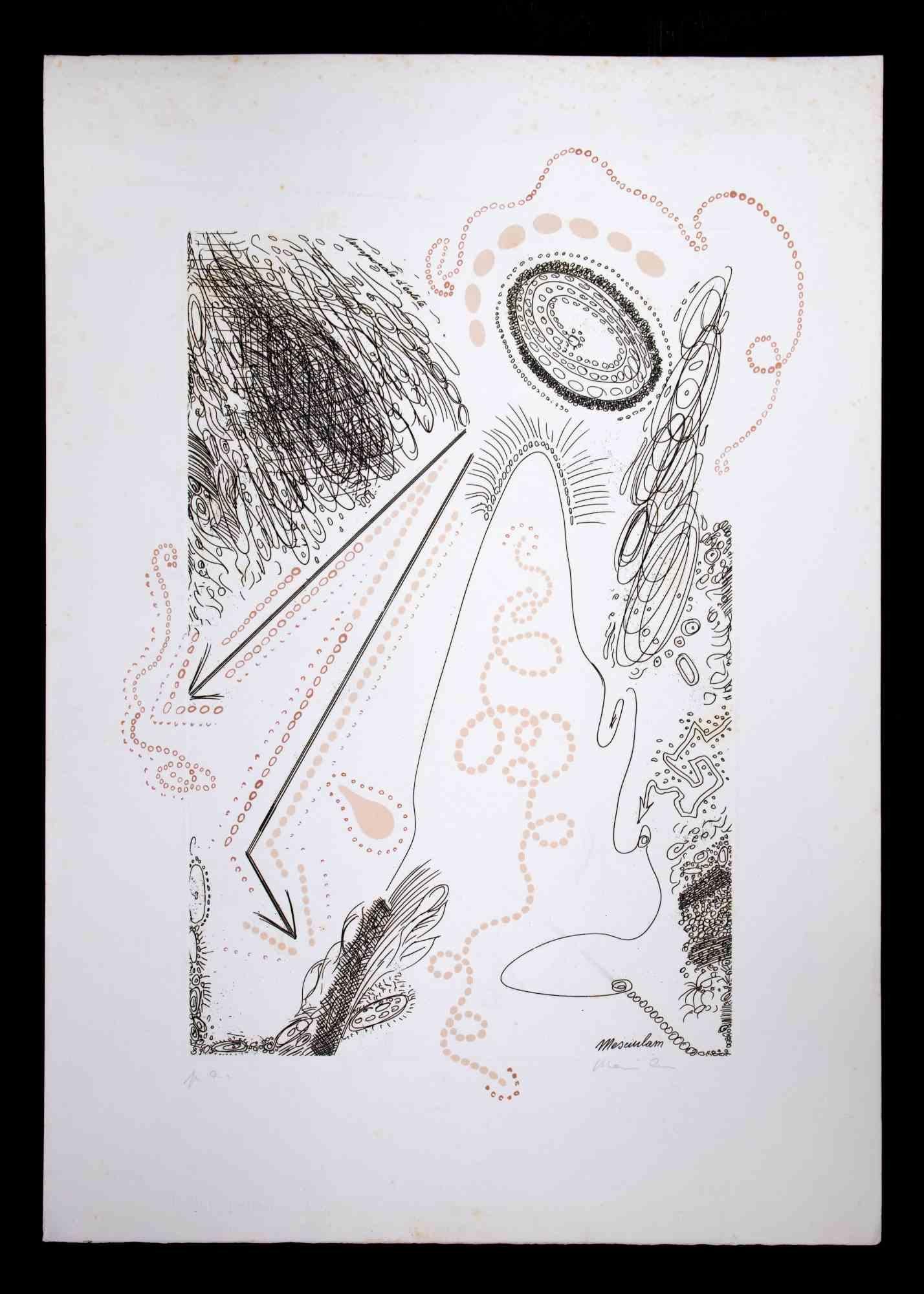 Abstract Composition is an Original Lithograph realized by Plinio Mesciulam in 1973.

Very good condition on a white cardboard.

Hand-signed and numbered by the artist on the lower margin.

Plinio Mesciulam (23 December 1926 - 19 May 2021) was an