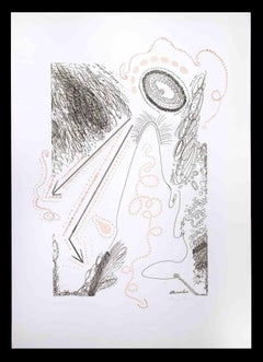 Abstract Composition - Original Lithograph by Plinio Mesciulam - 1973