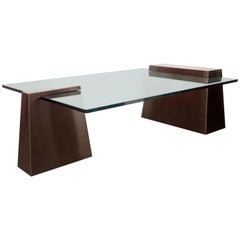 Bronze Plinth Cocktail Coffee Table