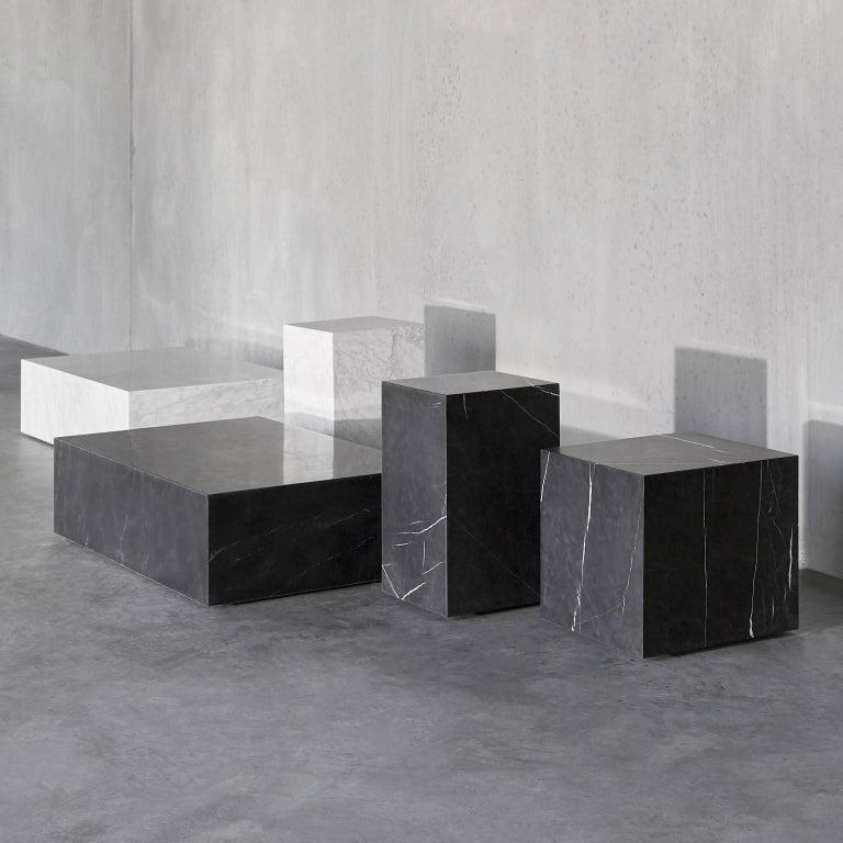 Plinth, Cubic, Black Marble at 1stDibs