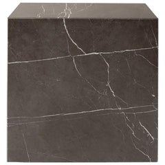 Plinth, Cubic, Grey Marble