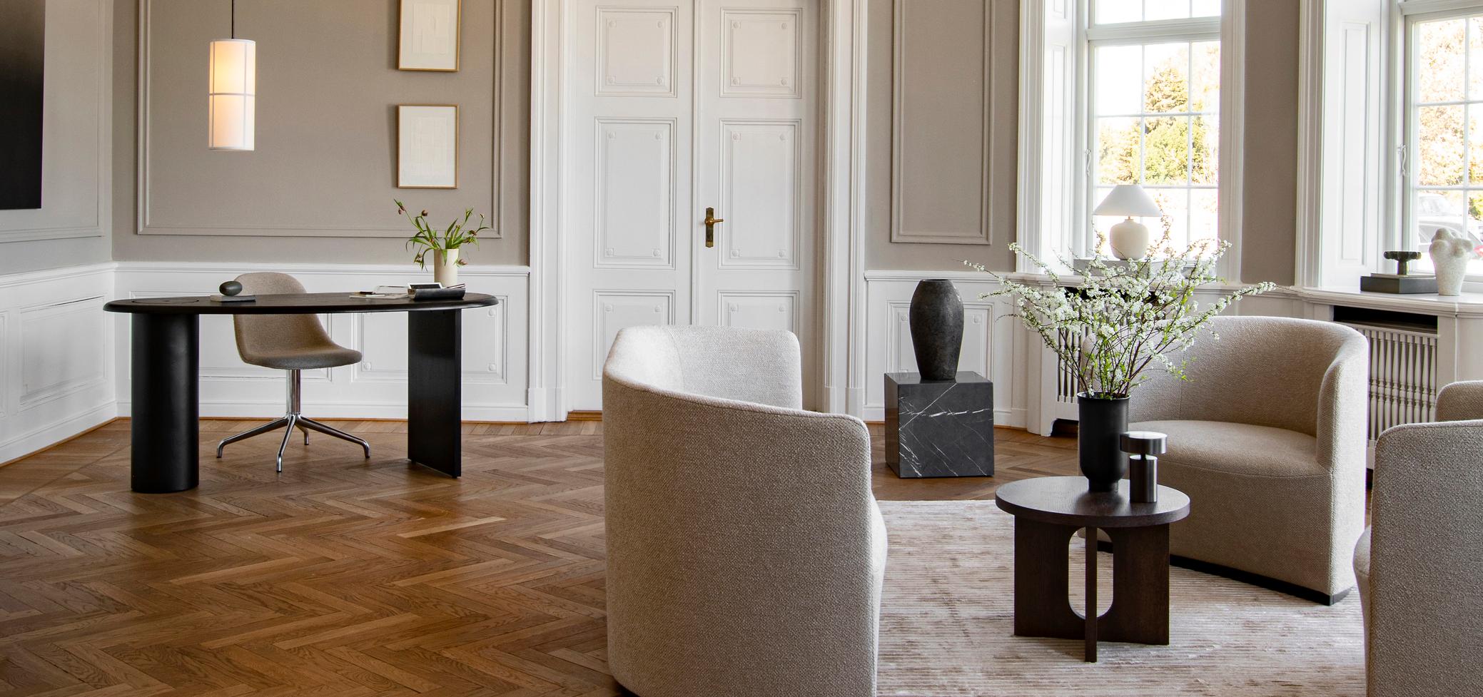 Table d'appoint Plinth Cubic, Grey Marble Kendzo, par Norm Architects pour Audo en vente 1