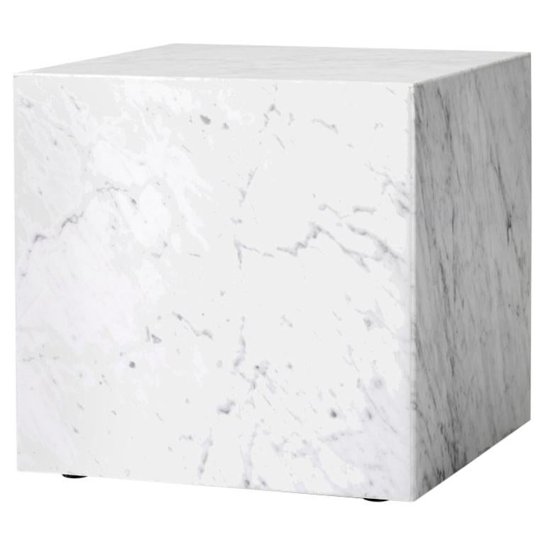 Plinth, Cubic, White Marble For Sale