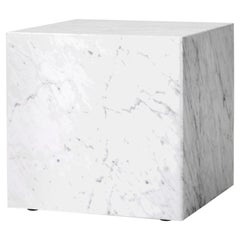 Plinth, Cubic, White Marble