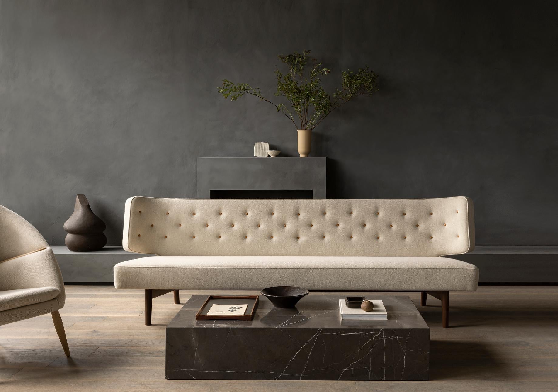 Plinth Grand Lounge Table in Grey, Brown Kendzo Marble, Norm Architects for Audo For Sale 4
