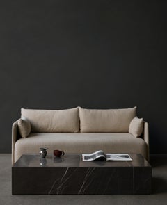Plinth Grand Lounge Table in Grey, Brown Kendzo Marble, Norm Architects for Audo