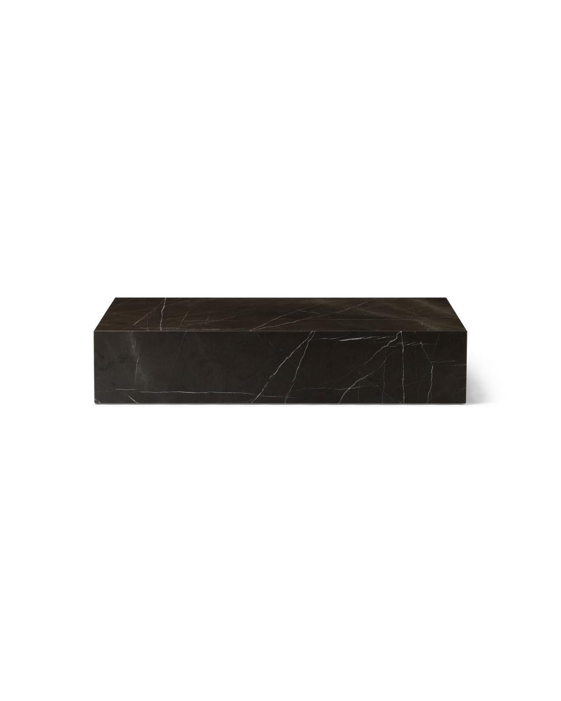 Chinese Plinth Grand Lounge Table in Grey, Brown Kendzo Marble, Norm Architects for Audo For Sale