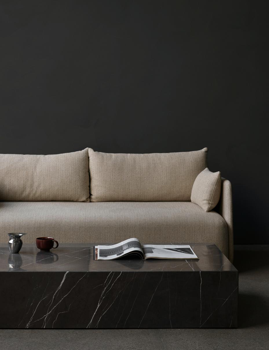 Plinth Grand Lounge Table in Grey, Brown Kendzo Marble, Norm Architects for Audo For Sale 2