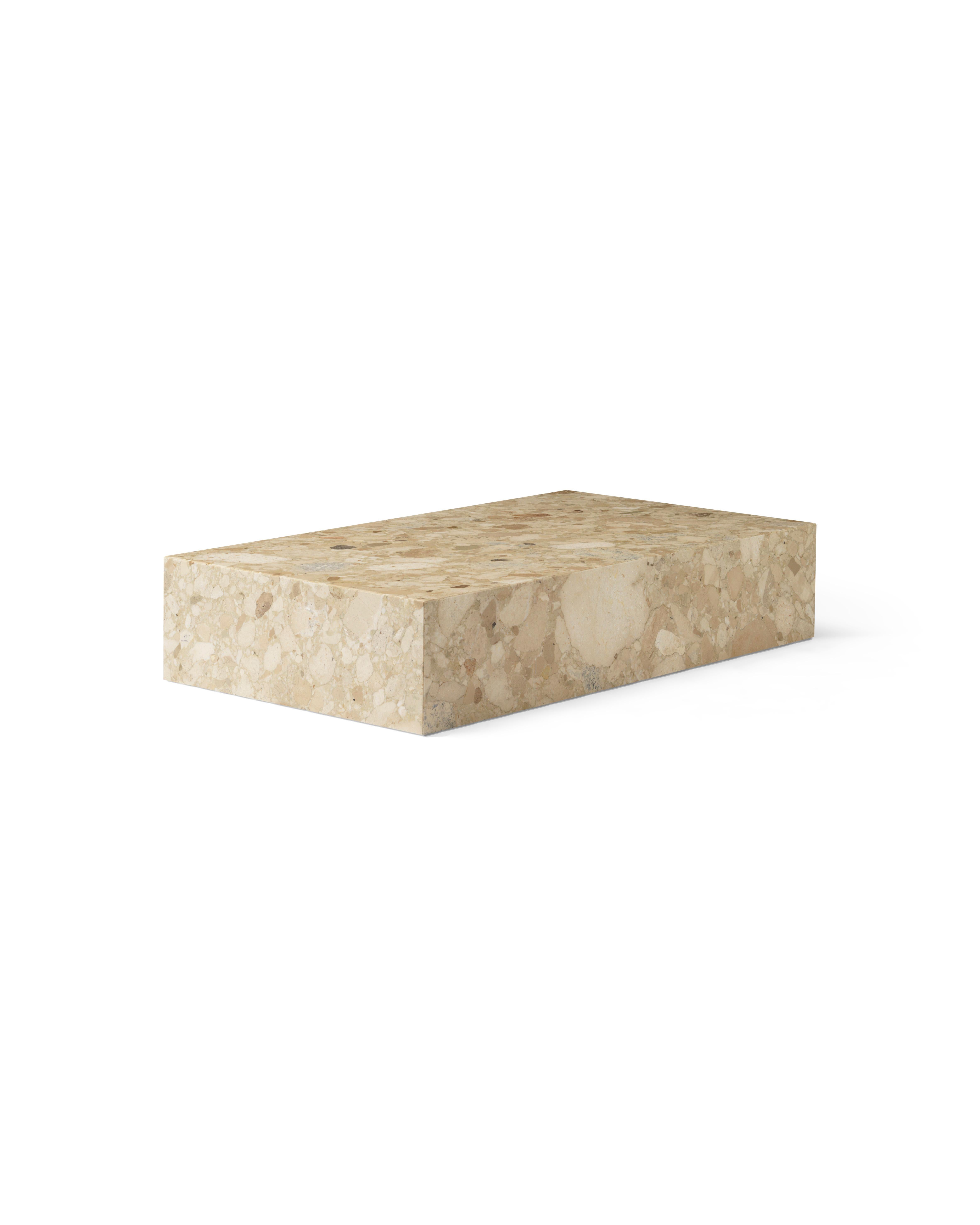 Minimalist Plinth Grand Lounge Table in Kunis Breccia Marble, by Norm Architects for Audo For Sale