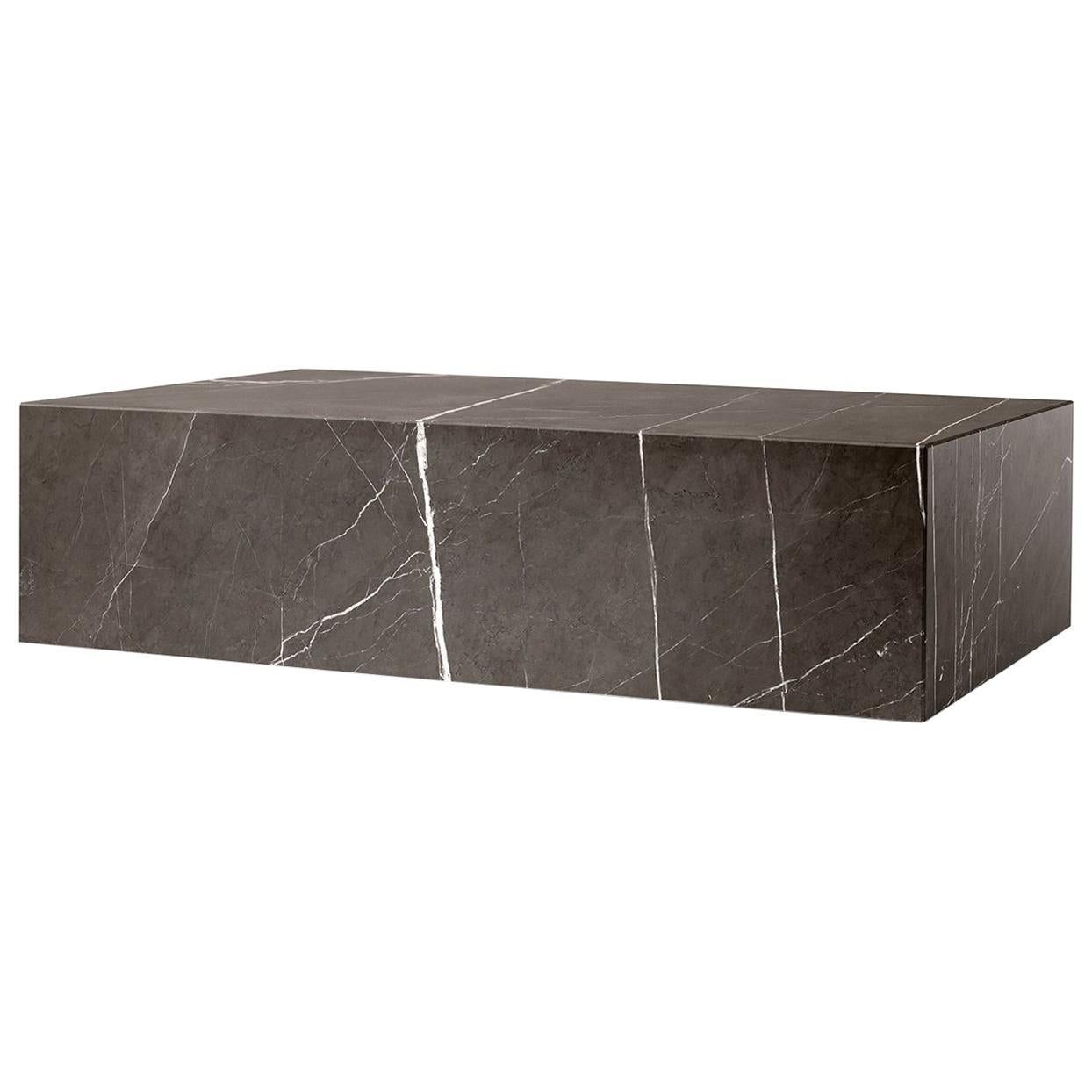 Plinth, Low, Grey Marble For Sale