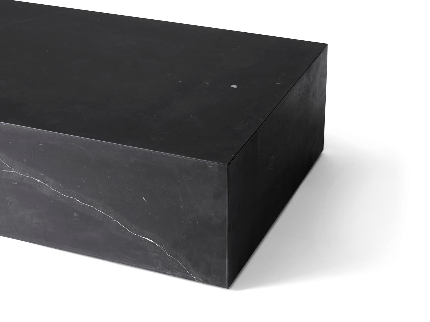 Chinese Plinth Low Lounge Table in Black/Nero Marquina Marble - Norm Architects for Audo For Sale