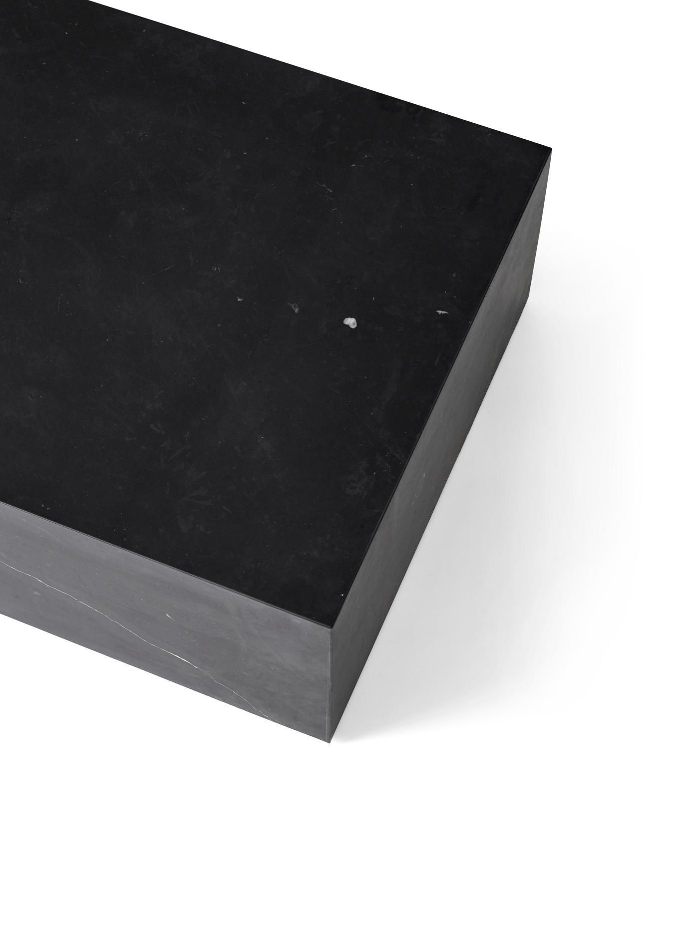 Plinth Low Lounge Table in Black/Nero Marquina Marble - Norm Architects for Audo In New Condition For Sale In Dubai, AE