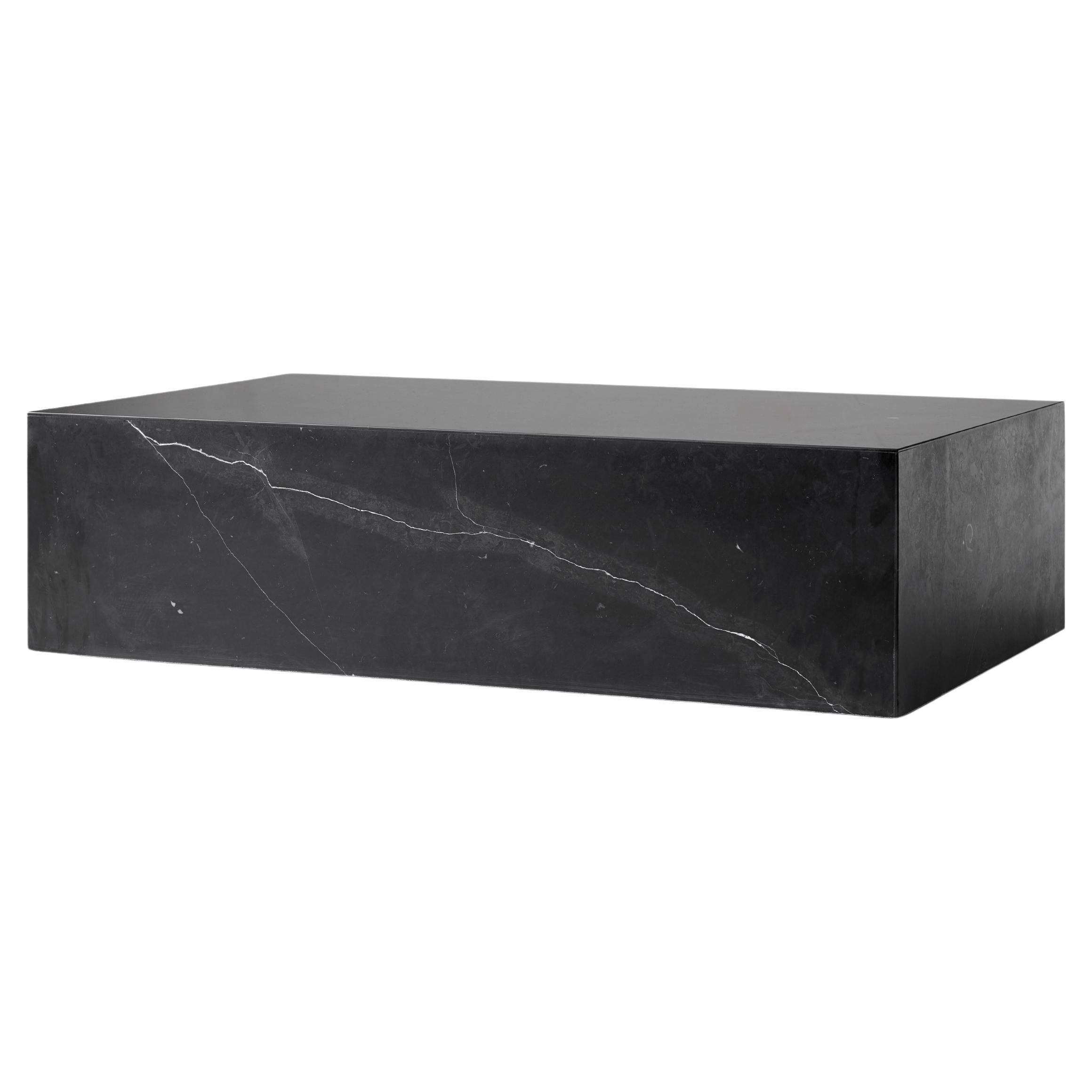 Plinth Low Lounge Table in Black/Nero Marquina Marble - Norm Architects for Audo