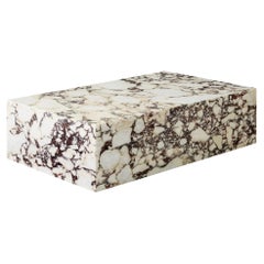 Plinth Low Lounge Table in Rose, Calacatta Viola Marble-Norm Architects for Audo
