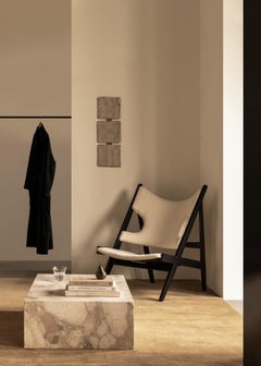 Plinth Low Lounge Table in Sand Kunis Breccia Stone by Norm Architects for Audo