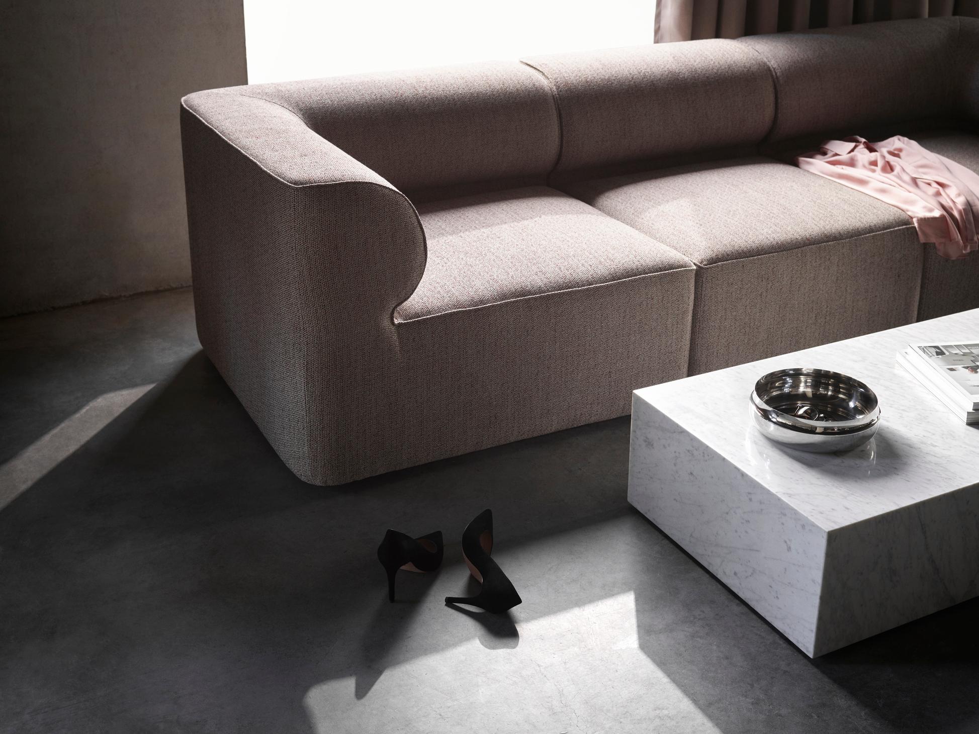Plinth Low Lounge Table in White, Carrara Marble, by Norm Architects for Audo For Sale 6