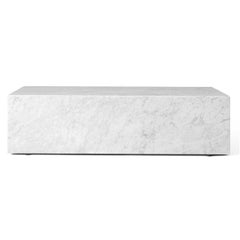 Plinth, Low, White Marble