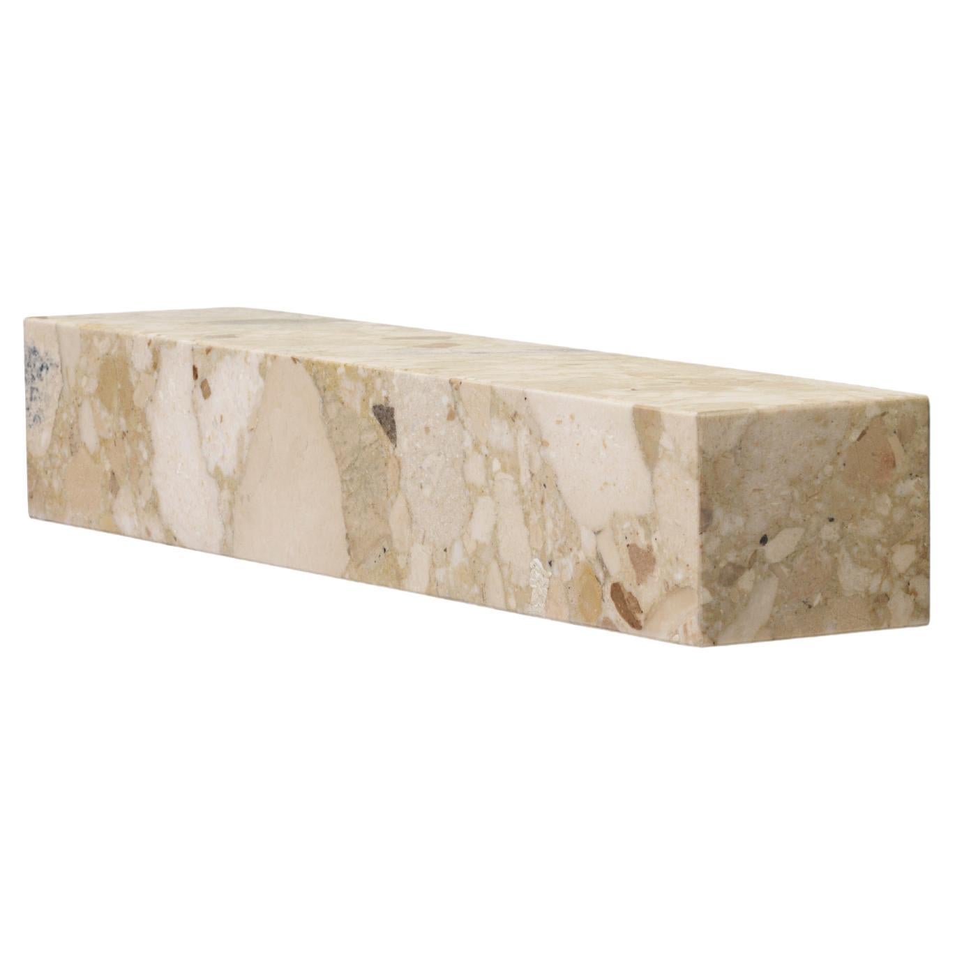Plinth Shelf in Sand Kunis Breccia Marble by Norm Architects for Audo
