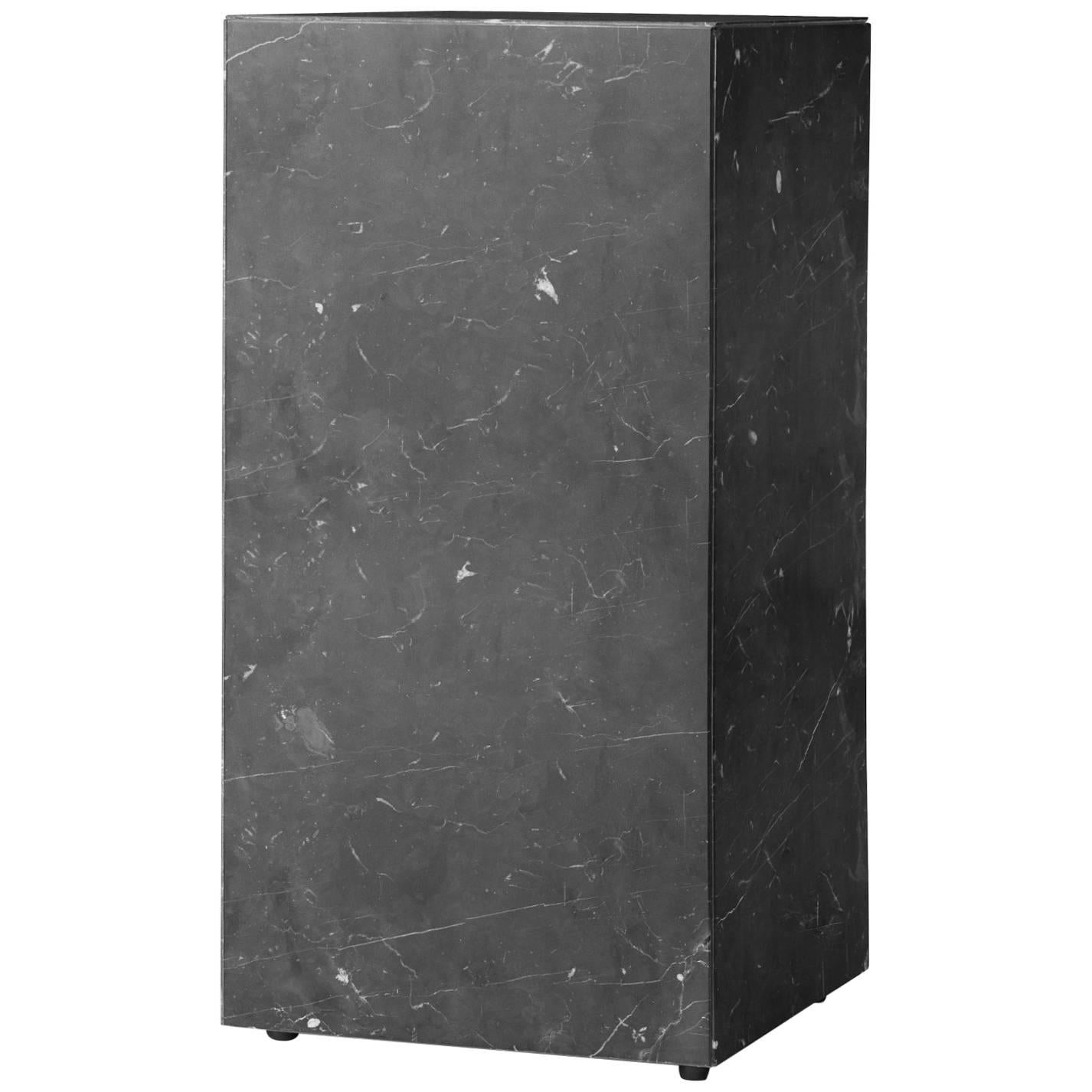 Plinth, Tall, Black Marble For Sale