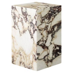 Plinth Tall Side Table, Rose Marble Calacatta Viola by Norm Architects for Audo