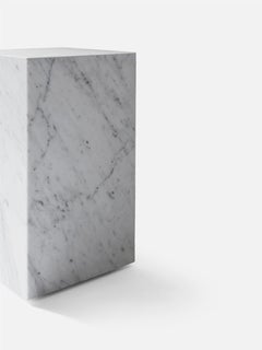 Plinth, Tall, White Marble
