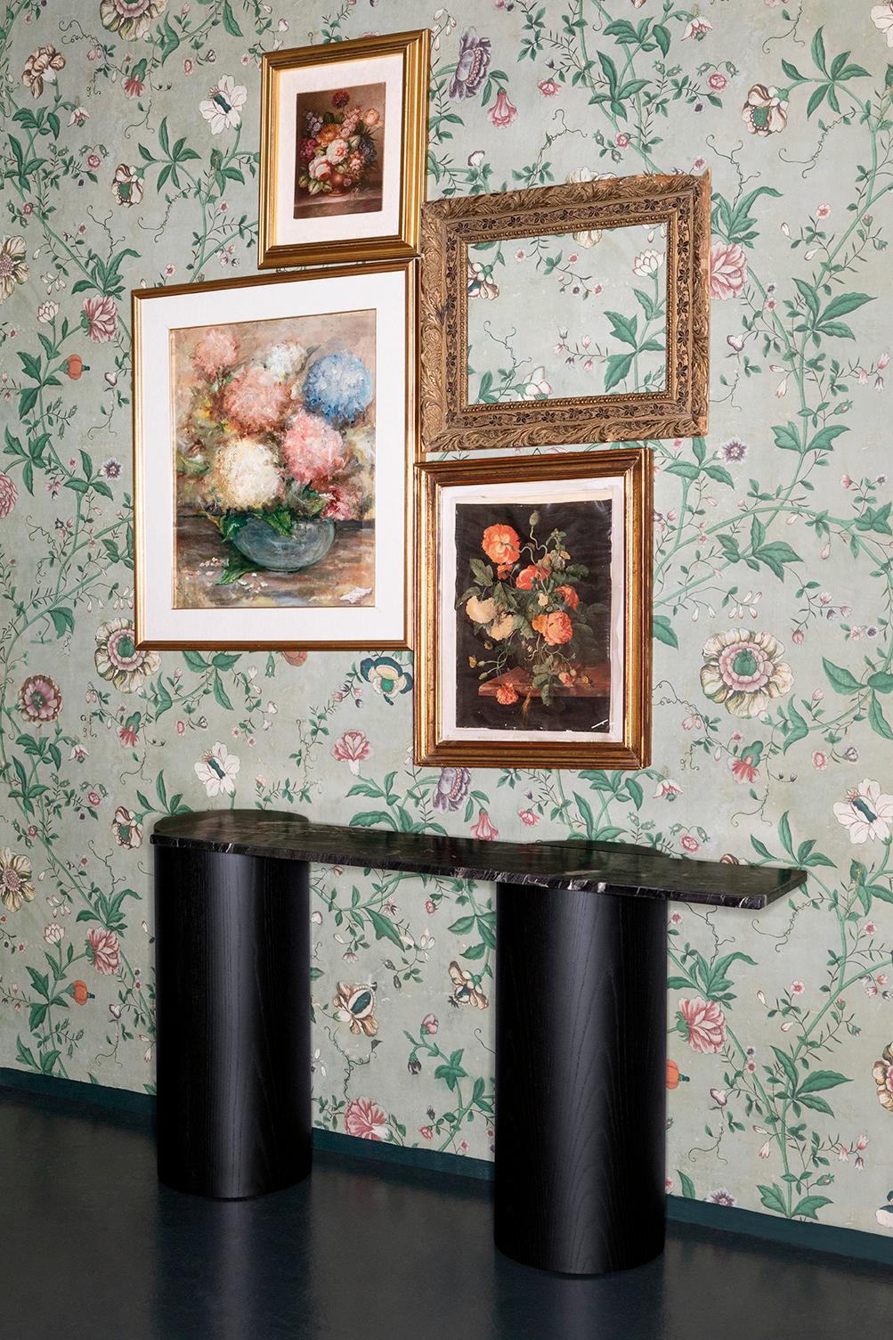 Modern Plinto, console with columns and marble, Dainelli Studio for Somaschini, Italy For Sale