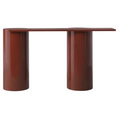 Plinto, lacquered console with columns, Dainelli Studio for Somaschini, Italy