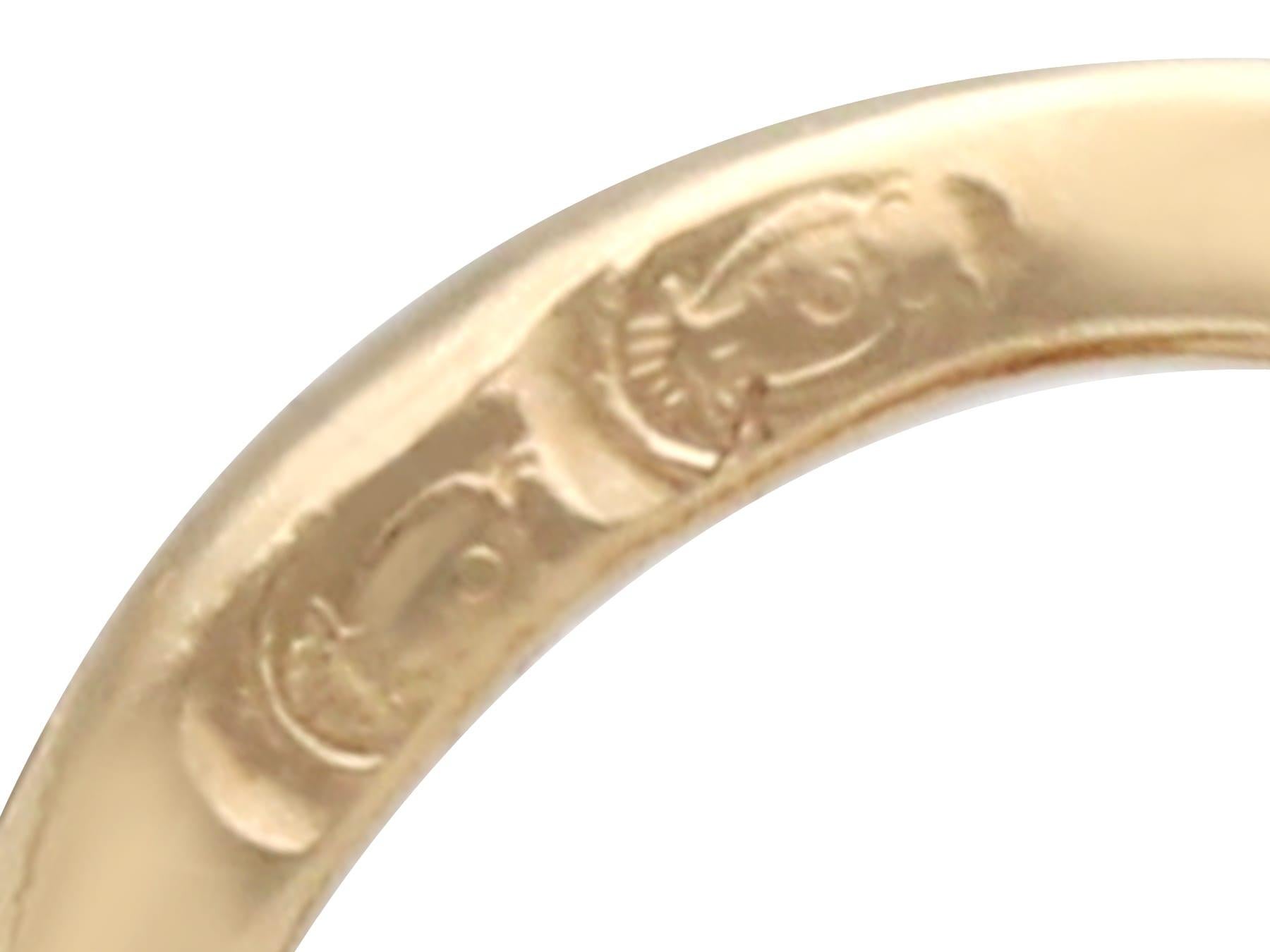 Set di orecchini e anelli in oro giallo 18k con diamante da 3,68 carati e Plique-a-Jour in vendita 8