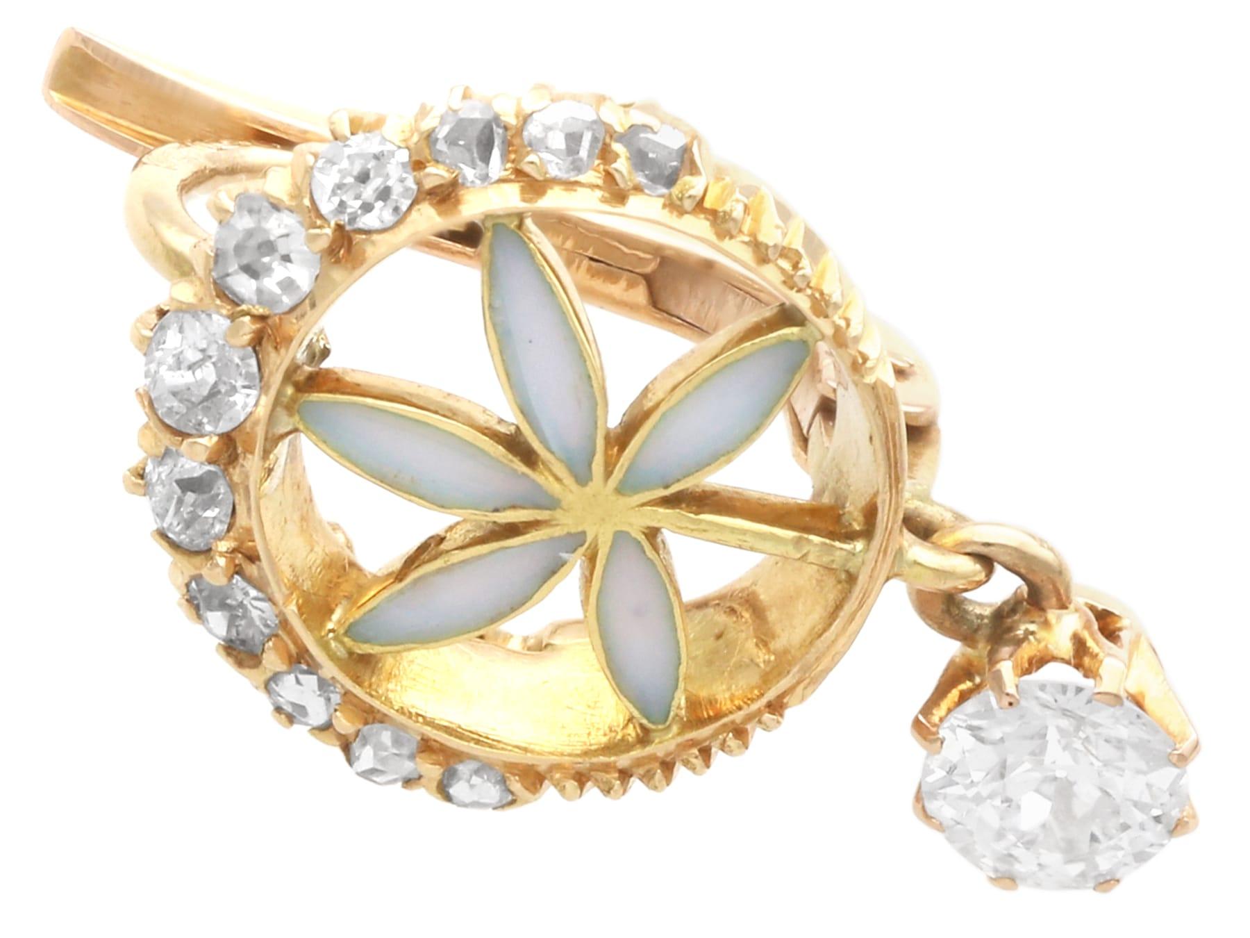Set di orecchini e anelli in oro giallo 18k con diamante da 3,68 carati e Plique-a-Jour in vendita 4