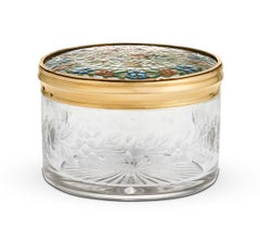 Plique-À-Jour Enamel And Glass Box