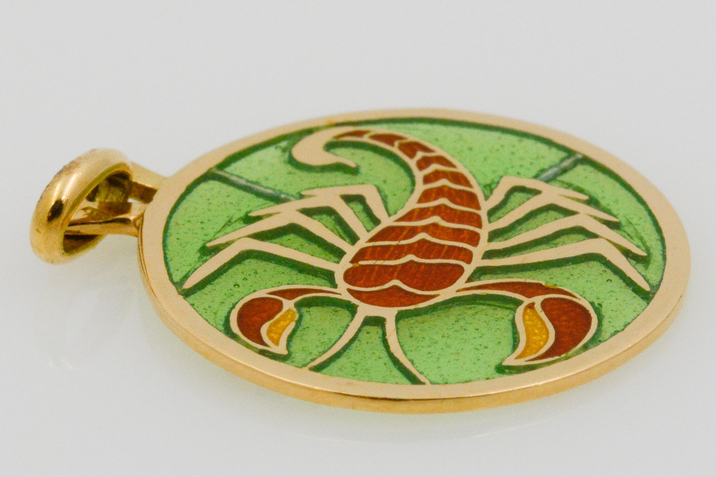 scorpio gold pendant